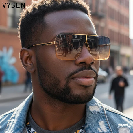 Oversized Square Sunglasses for Men – 2026 Luxury Big‑Frame Retro Shades with Metal Frame & UV400 Protection