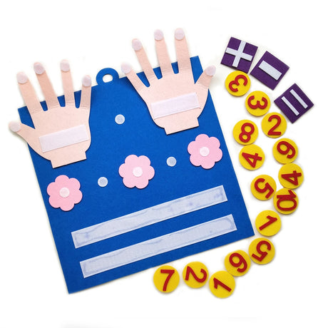 Toddler Montessori Felt Finger Numbers Math Learning Toy