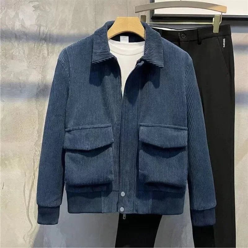 Trendy Men’s Corduroy Jacket – Korean Fashion Casual Coat