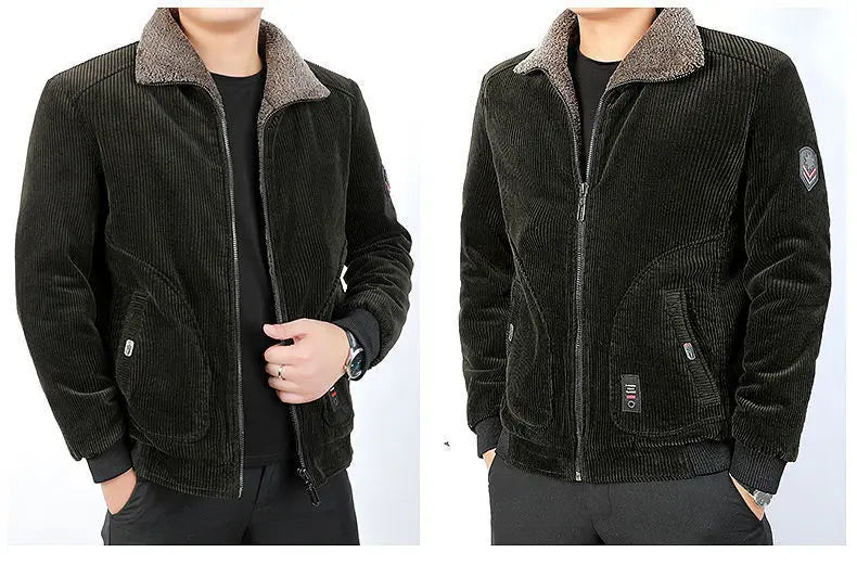Men’s 2025 Winter Velvet-Thickened Corduroy Jacket