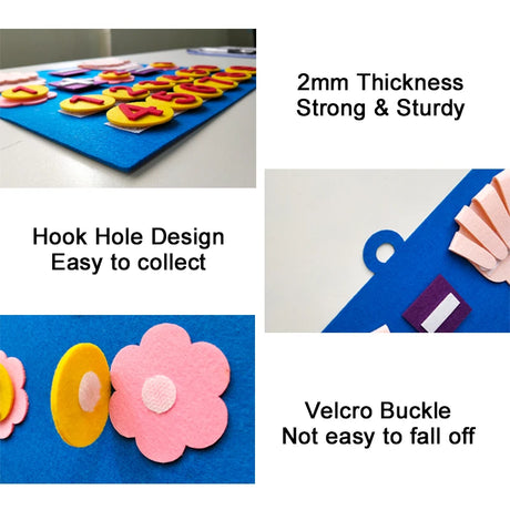 Toddler Montessori Felt Finger Numbers Math Learning Toy