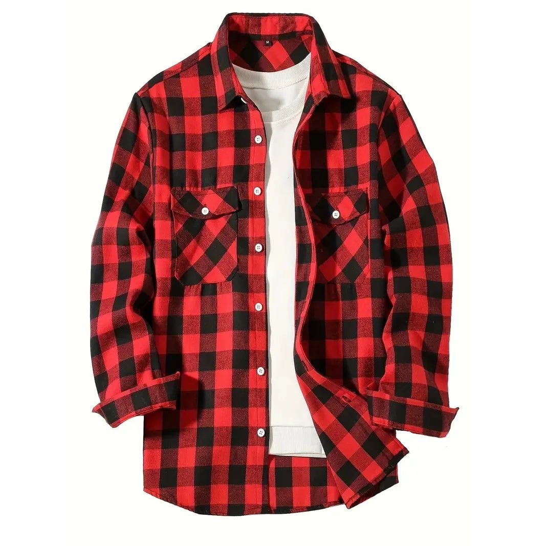 Men’s Classic Plaid Flannel Shirt – Nark Store