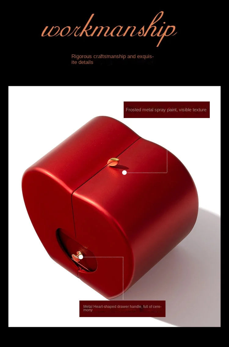 Collar con joyero de manzana y rosa | Regalo para mi hija