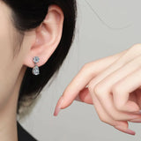 3CT D-Color VVS1 Moissanite Drop Earrings – 925 Sterling Silver Minimalist Jewelry