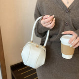 Stylish Round Ball PU Leather Mini Shoulder Handbag