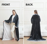 Wearable Heated Blanket with Sleeves – 8-Heat Levels, Flannel, 127x177CM