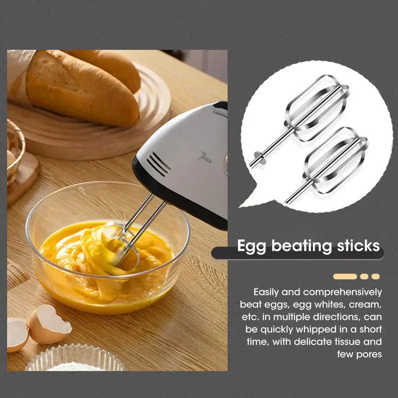 Handheld 7-Speed Automatic Electric Mixer | Multi-Functional Egg, Cream & Dough Mixer for Baking and Home Kitchen Use