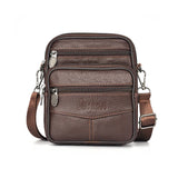 Trendy Men's Genuine Leather Crossbody Multifunctional Shoulder Bag