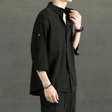 White Linen Cotton Half Sleeve Men’s Shirt