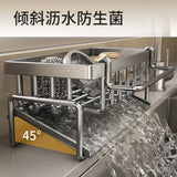 Stainless Steel Sink Organizer Drain Rack with Multi-Layer Soap & Sponge Holder