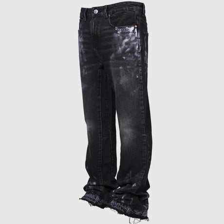 2025 Streetwear Men’s Washed Denim Jeans with Utility Pockets
