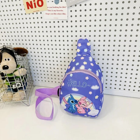 Cute Cartoon Stitch & Angel Mini Crossbody Chest Bag