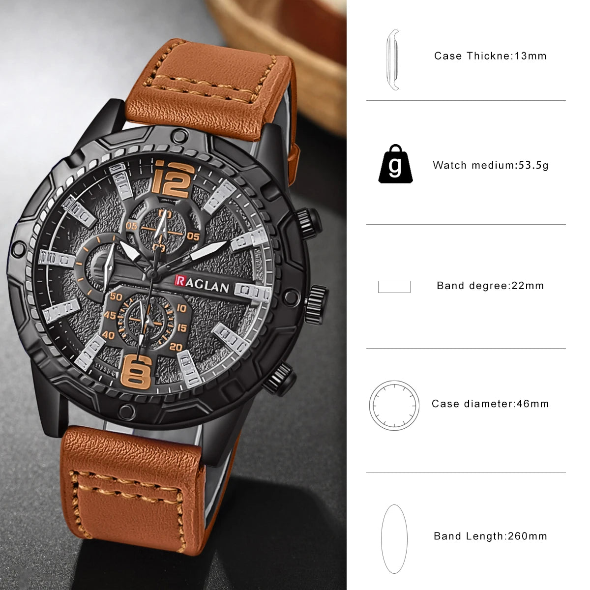 Top Brand Men’s Fashion Watch – Leather Strap Analog Wristwatch | Luxury Casual Clock Gift for Men