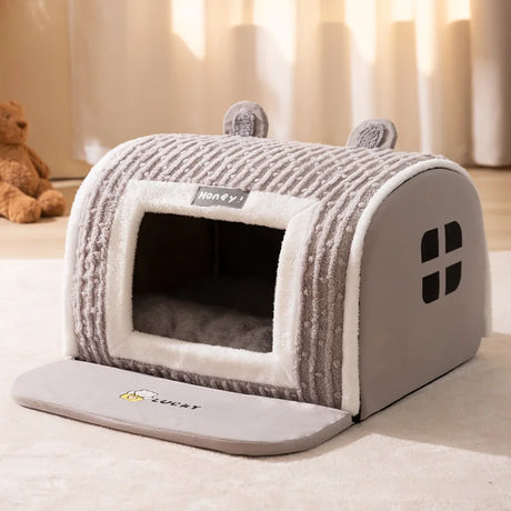 Big Dog Kennel – Warm Winter Dog House with Detachable Washable Mat