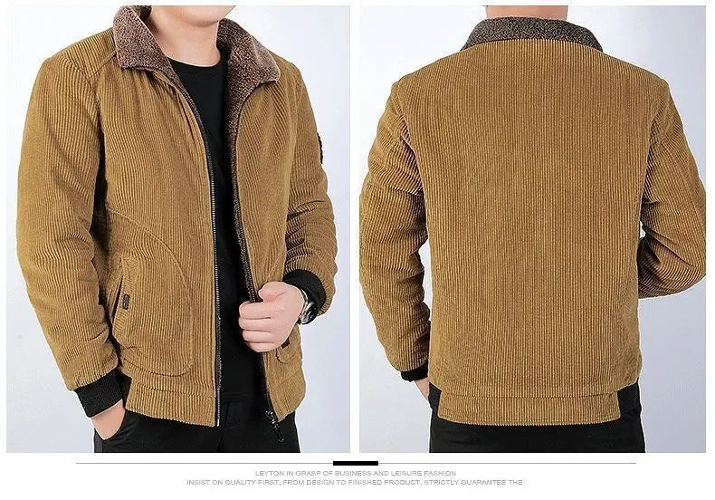 Men’s 2025 Winter Velvet-Thickened Corduroy Jacket