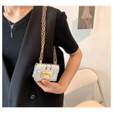 PU Mini Handbag for Women | Chain Shoulder Bag, Cute Small Tote & Coin Pouch