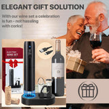 Electric Wine Bottle Opener Automatic Rechargeable Corkscrew with Charging Base – Kitchen Wine Accessories