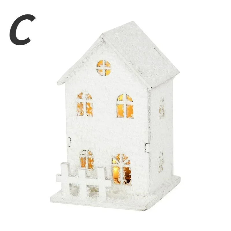 Christmas LED Snowflake House Decoration – Light-Up Mini Christmas Home Ornament | Festive Holiday Decor for Tables & Shelves