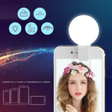 Portable LED Selfie Ring Light – Clip On with 3 Level Dimming