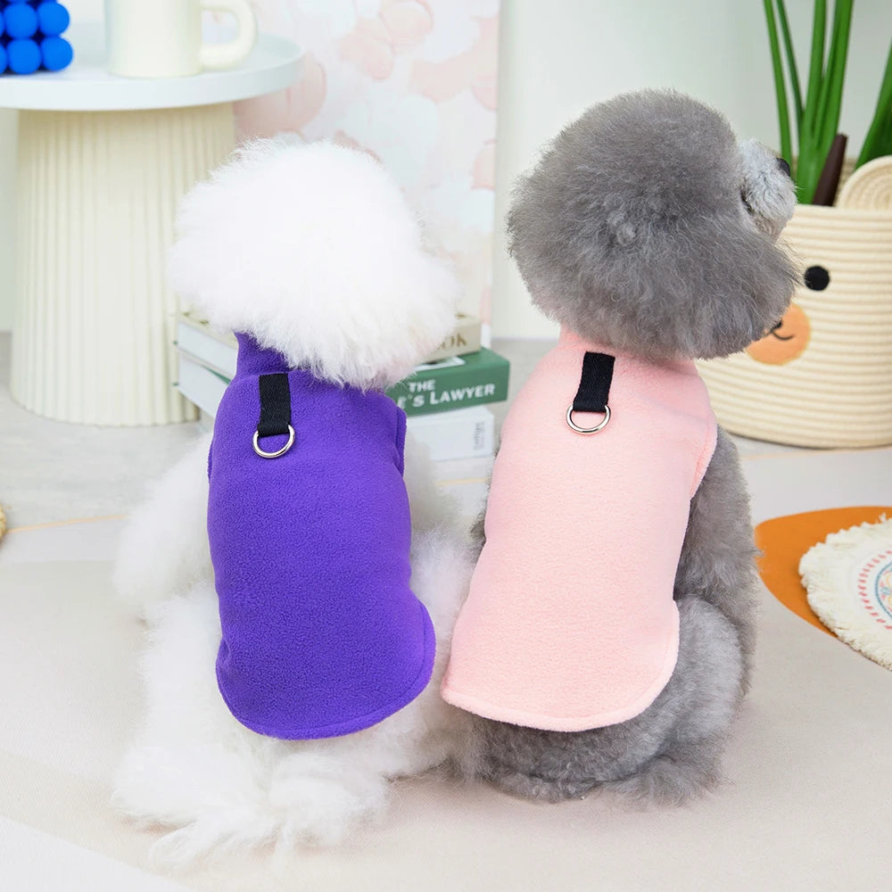 Winter Warm Fleece Dog Jacket Vest