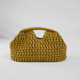 Women’s Raffia Straw Woven Chain Shoulder Crossbody Bag