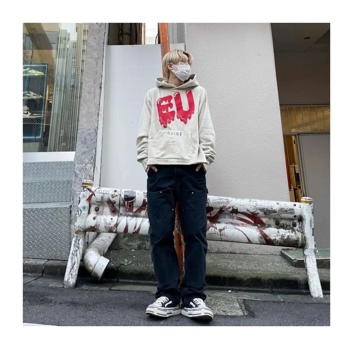 painted streetwear hoodie