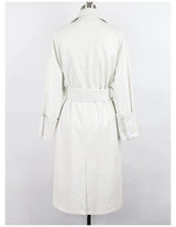 Lautaro Long Leather Trench Coat – Oversized Fall Streetwear for Women