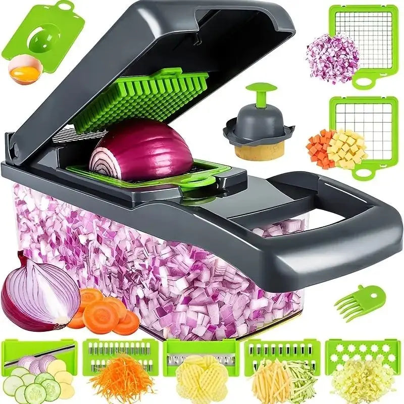 Multi-Functional Vegetable Cutter – 5-in-1 Slicer, Shredder & Dicer Kitchen Tool