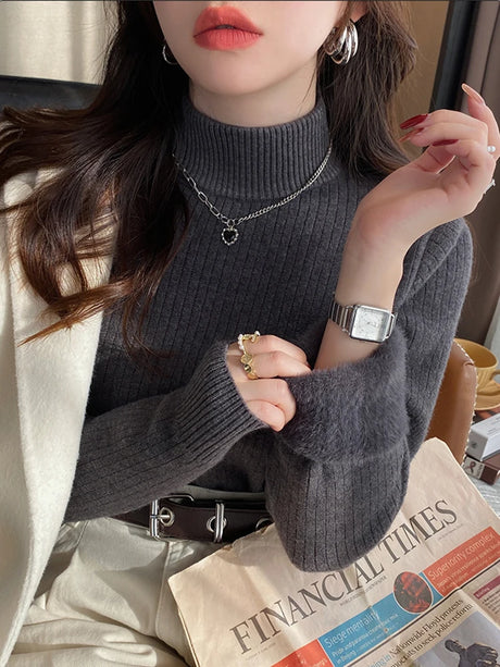 Women's Retro Turtleneck  Winter Sweater 2025