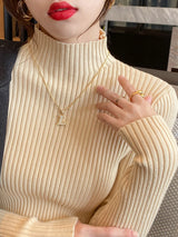 Women Turtleneck Sweater Long Sleeve Top