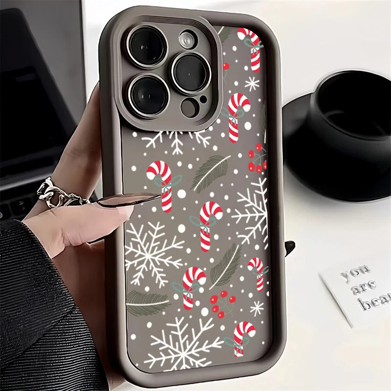 Christmas Phone Case for Samsung Galaxy A55 A54 A53 A34 A33 A16 S25 Ultra S24 FE S23 S22 Plus – Soft Silicone New Year Gift Cover