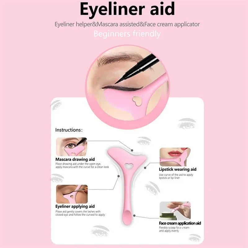 Multi-functional Eyeliner Stencil Wing Tips Silicone Eyeliner