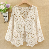 Women’s 2025 Lace Hollow Out Knitted Top