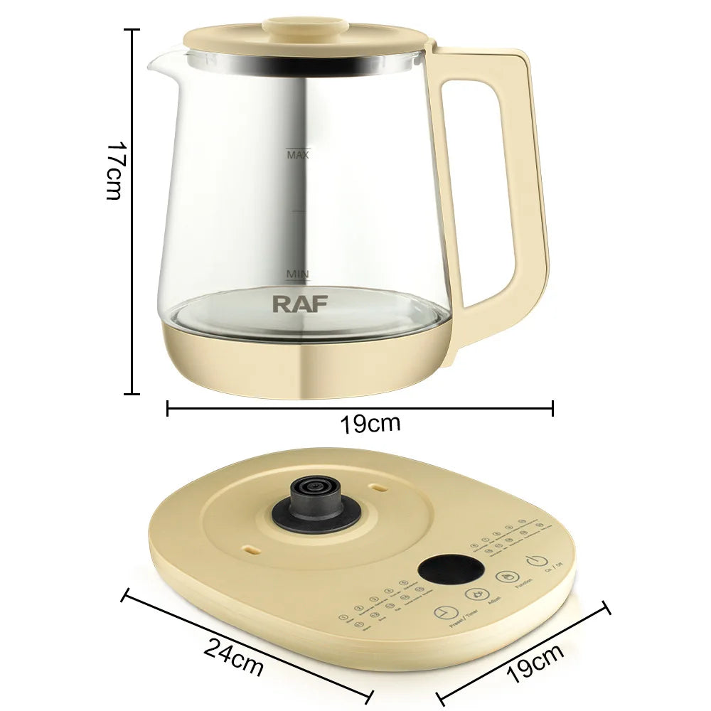 1.5L Electric Health-Preserving Glass Kettle – Smart Automatic Multifunctional Tea & Coffee Maker