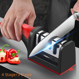 3-Stage Kitchen Knife Sharpener – Coarse, Medium & Fine Sharpening Tool for All Knives