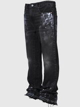 2025 Streetwear Men’s Washed Denim Jeans with Utility Pockets