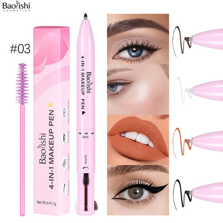 4-in-1 Silky Eye Shadow Eyeliner Pen – Waterproof, Sweat-Resistant Long-Lasting Eye Makeup | Easy-Apply Eye Cosmetics