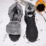 Men’s Waterproof Winter Snow Boots – Warm Outdoor Hiking & Work Shoes