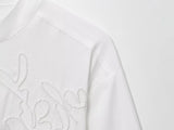 MUJER Women’s White Embroidered Button-Up Long Sleeve Summer Shirt