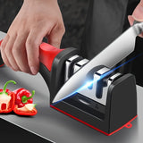 3-Stage Kitchen Knife Sharpener – Coarse, Medium & Fine Sharpening Tool for All Knives