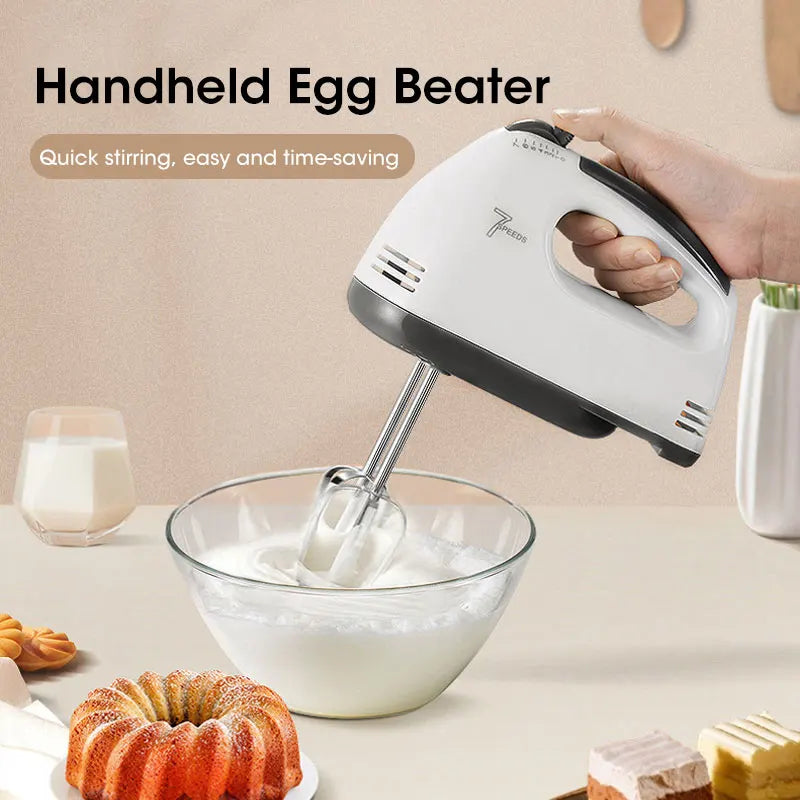 Handheld 7-Speed Automatic Electric Mixer | Multi-Functional Egg, Cream & Dough Mixer for Baking and Home Kitchen Use