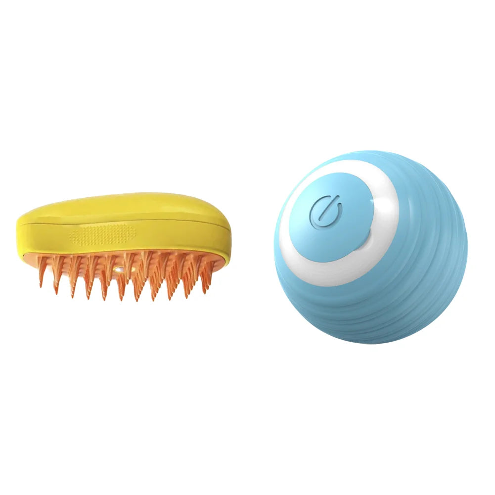 Brosse de toilettage pour animaux avec spray électrique
