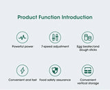 Handheld 7-Speed Automatic Electric Mixer | Multi-Functional Egg, Cream & Dough Mixer for Baking and Home Kitchen Use