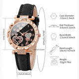 4PCS Women’s Watch & Bracelet Set – Elegant Quartz Wristwatch Gift for Women (Without Box)