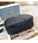 High quality women's PU rolling strip camera bag