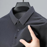 New Men's Elastic Checkered Short Sleeved Shirt
