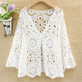 Women’s 2025 Lace Hollow Out Knitted Top