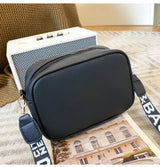 High quality women's PU rolling strip camera bag