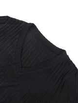 Women’s V-Neck Knitted Wool Sweater – Soft, Warm & Stylish