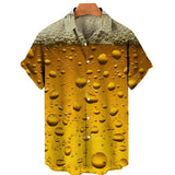 Men’s Beer Print Hawaiian Shirt